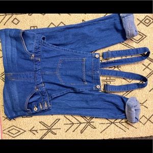 Denim Skinny Overalls